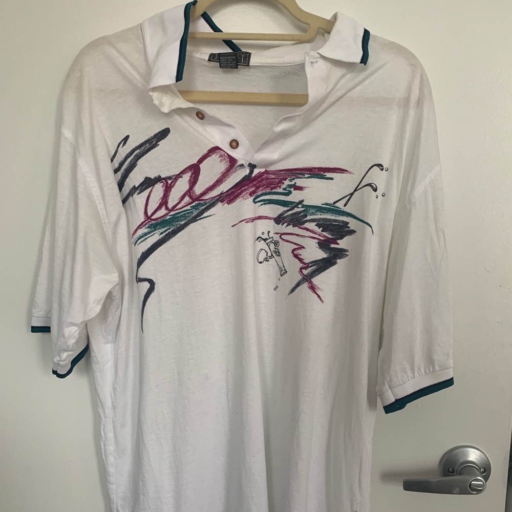 Vintage oversized polo with classic cup design